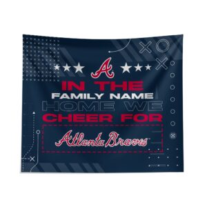 Custom Atlanta Braves Cheer Tapestry - Personalized Sports Fan Decor