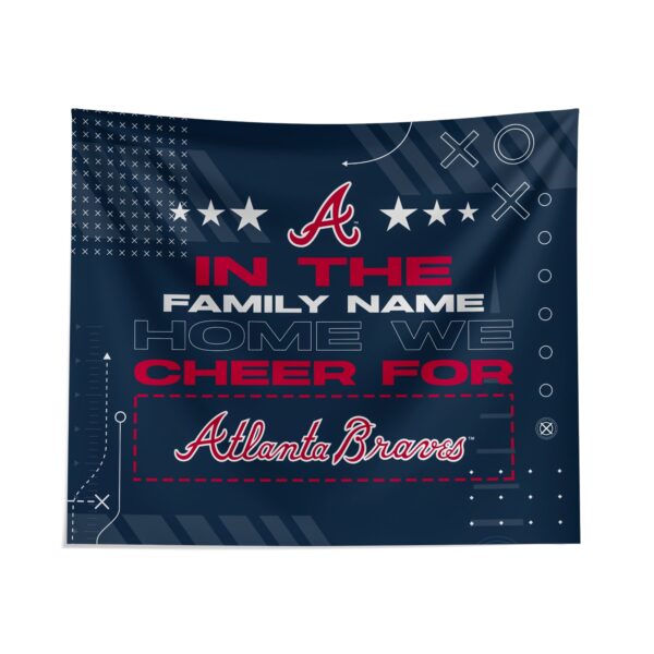 Custom Atlanta Braves Cheer Tapestry – Personalized Sports Fan Decor