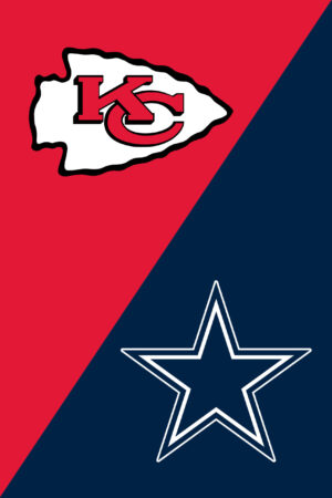 Kansas City Chiefs vs Dallas Cowboys Flag, Custom House Divided Flags, Personalized House Divided Flag - House Garden Decor Gift