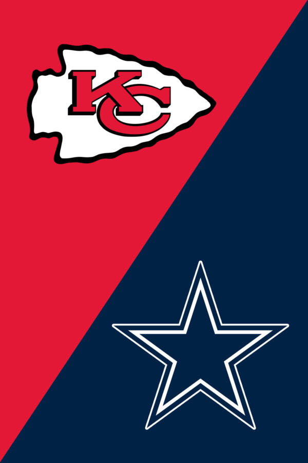 Kansas City Chiefs vs Dallas Cowboys Flag, Custom House Divided Flags, Personalized House Divided Flag – House Garden Decor Gift