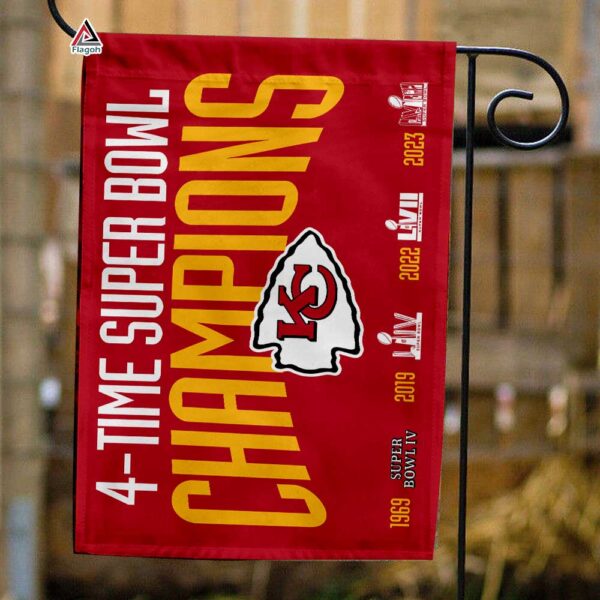 Kansas City Chiefs Super Bowl 2024 Champions Flag, NFL Flag – House Garden Decor Gift