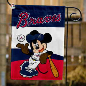Atlanta Braves x Mickey Baseball Flag - MLB Premium Flag