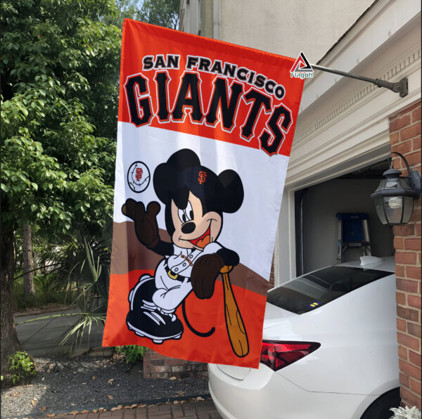 San Francisco Giants x Mickey Baseball Flag MLB Premium Flag