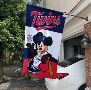 Minnesota Twins x Mickey Baseball Flag - Official MLB Premium Flag 3
