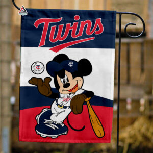 Minnesota Twins x Mickey Baseball Flag - Official MLB Premium Flag