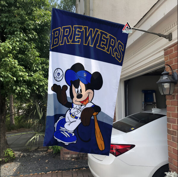 Milwaukee Brewers Mickey Baseball Flag MLB Premium Flag