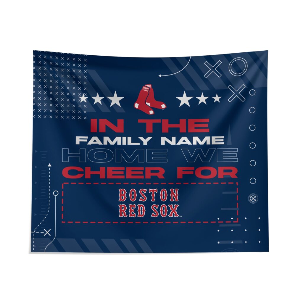 Custom Boston Red Sox Cheer Tapestry – Personalized Fan Decor