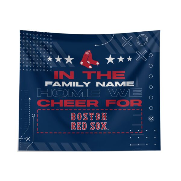 Custom Boston Red Sox Cheer Tapestry – Personalized Fan Decor