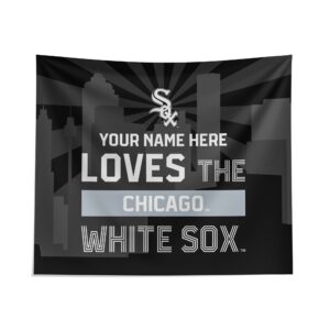 Custom Chicago White Sox Skyline Tapestry - Personalized MLB Wall Decor
