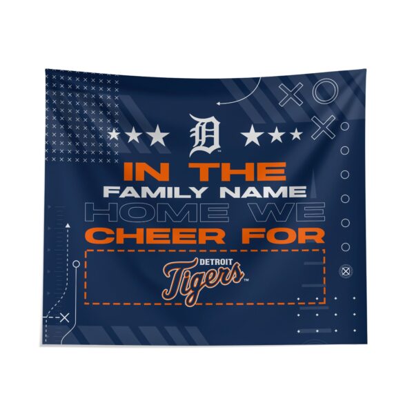 Custom Detroit Tigers Cheer Tapestry – Personalized Wall Decor