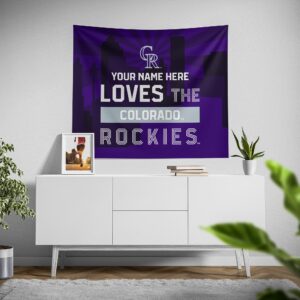 Custom Colorado Rockies Skyline Tapestry – Personalized Wall Decor