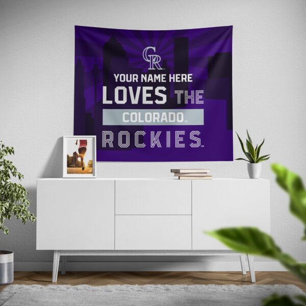 Custom Colorado Rockies Skyline Tapestry – Personalized Wall Decor
