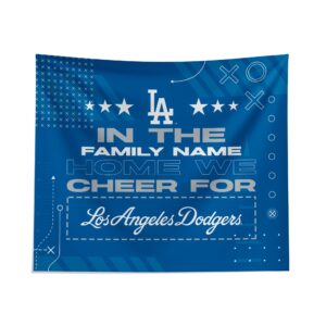 Custom Los Angeles Dodgers Cheer Tapestry - Personalized Fan Decor