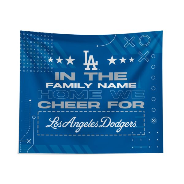 Custom Los Angeles Dodgers Cheer Tapestry – Personalized Fan Decor