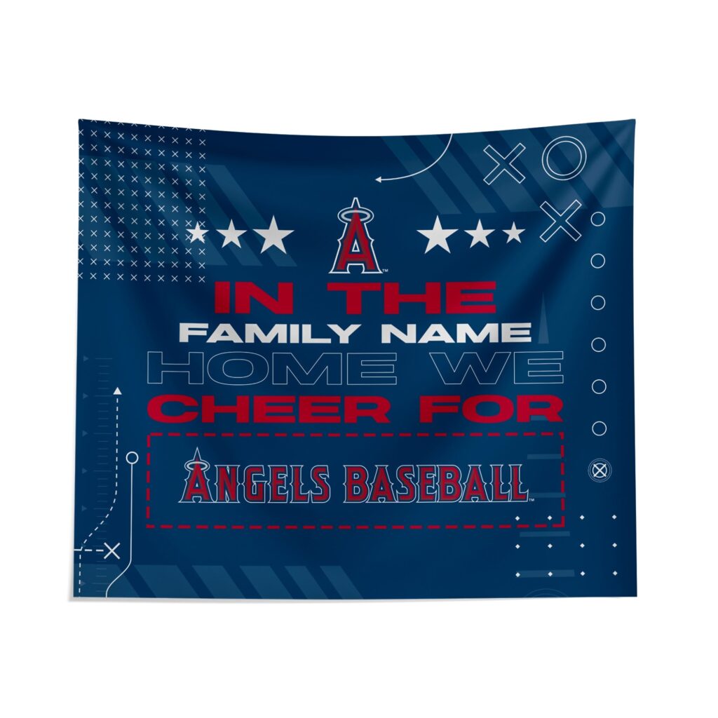 Custom Los Angeles Angels Cheer Tapestry – Personalized Fan Decor