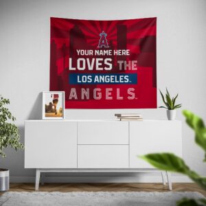 Custom Los Angeles Angels Skyline Tapestry – Personalized Decor