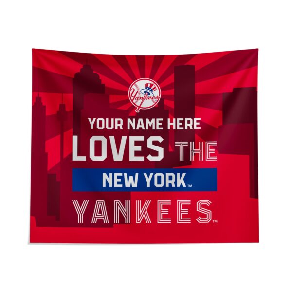 Custom New York Yankees Skyline Tapestry – Personalized Wall Decor