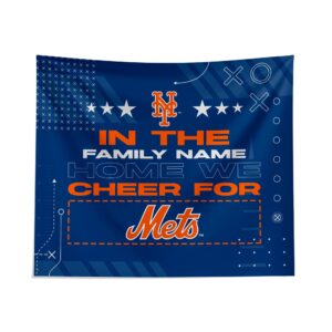 Custom New York Mets Cheer Tapestry - Personalized Fan Decor