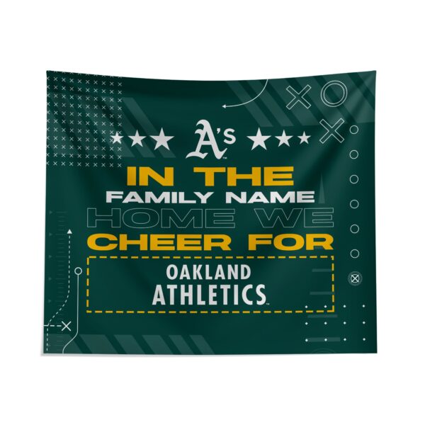 Custom Oakland Athletics Cheer Tapestry – Personalized Fan Decor