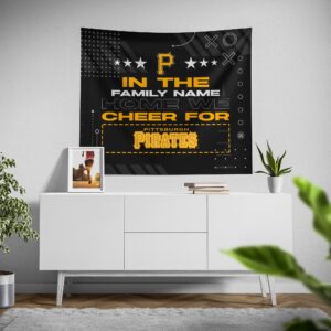 Pittsburgh Pirates Cheer Tapestry – Personalized Custom Decor for Fans