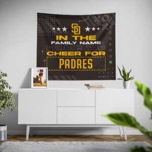 Personalized San Diego Padres Cheer Tapestry – Custom Fan Decor