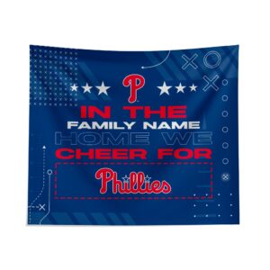 Custom Philadelphia Phillies Cheer Tapestry - Personalized Fan Decor