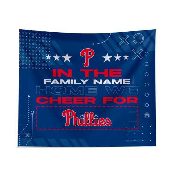 Custom Philadelphia Phillies Cheer Tapestry – Personalized Fan Decor