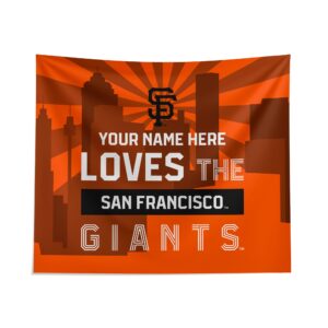 Custom San Francisco Giants Skyline Tapestry - Personalized Wall Decor