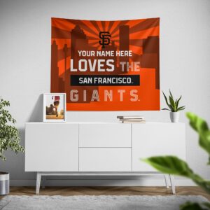 Custom San Francisco Giants Skyline Tapestry – Personalized Wall Decor