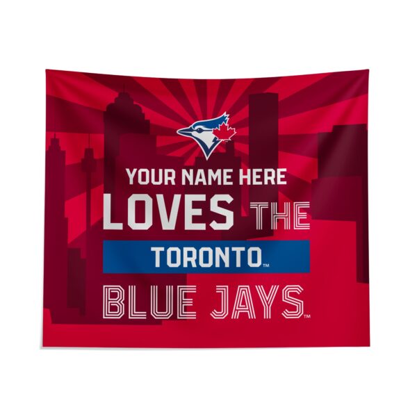 Custom Toronto Blue Jays Skyline Tapestry – Personalized Wall Decor