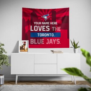 Custom Toronto Blue Jays Skyline Tapestry – Personalized Wall Decor