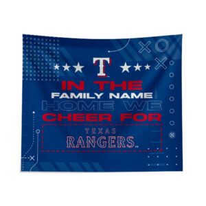 Custom Texas Rangers Cheer Tapestry - Personalized Sports Fan Decor