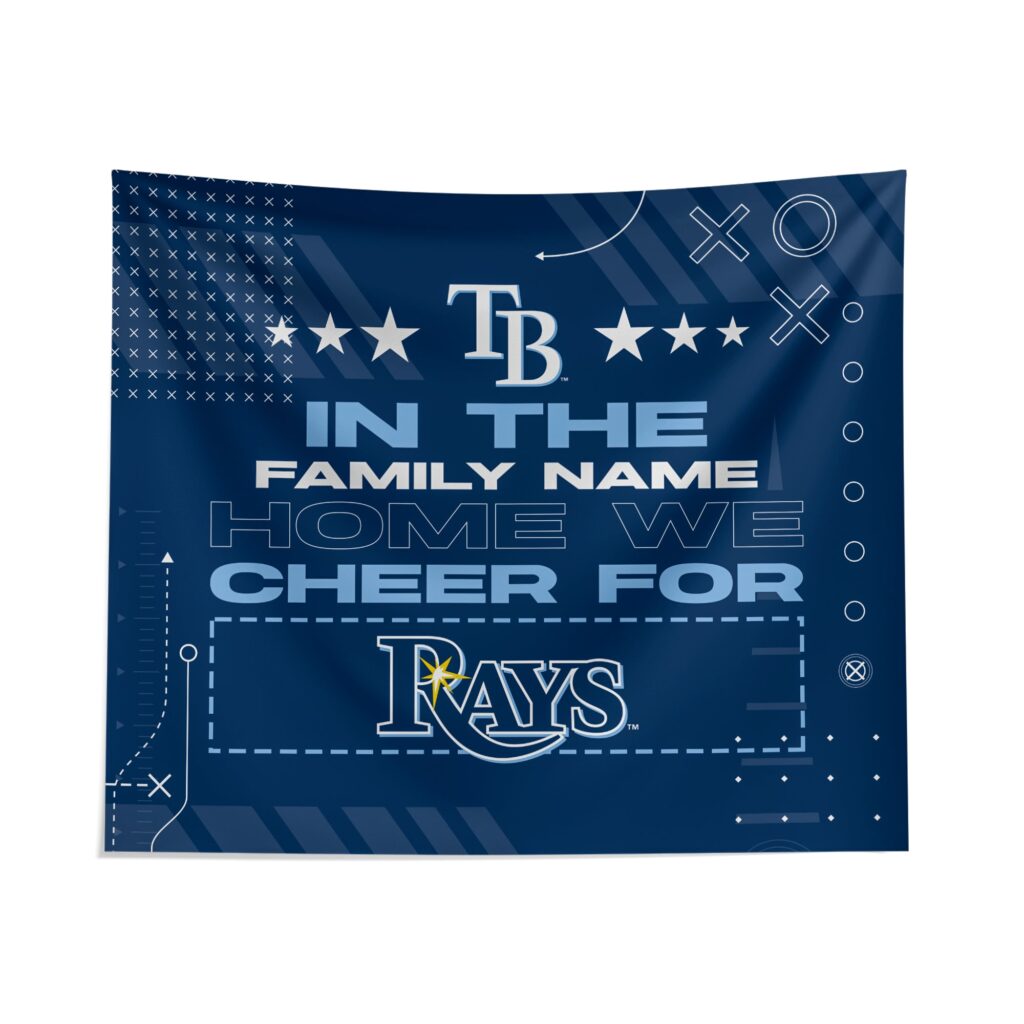 Custom Tampa Bay Rays Cheer Tapestry – Personalized Sports Wall Decor
