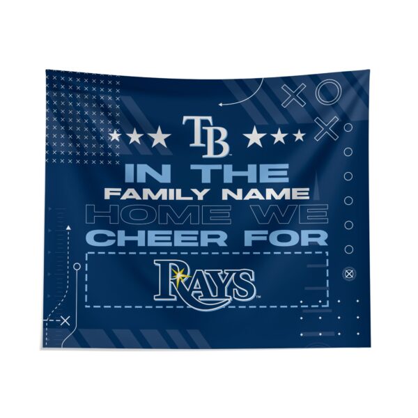 Custom Tampa Bay Rays Cheer Tapestry – Personalized Sports Wall Decor