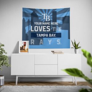 Custom Tampa Bay Rays Skyline Tapestry – Personalized Home Decor