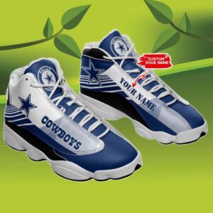 Custom Name Dallas Cowboys Jordan 13 Sneakers - NFL Cowboys Shoes Summer 2025