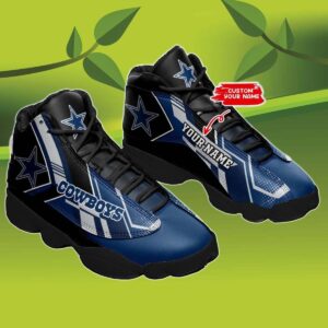 Custom Name Dallas Cowboys Jordan 13 Shoes: Personalized NFL Dallas Cowboys Sneakers