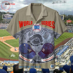 Vintage 1963 Los Angeles Dodgers Hawaiian Shirt - Retro MLB Baseball Fan Gear