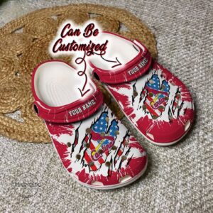 3d Printed St Louis Cardinals Red Clogs Gift for Men Women