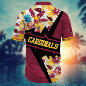 Arizona Cardinals NFL Flower Hawaii Shirt   For Fans, Summer Football Shirts