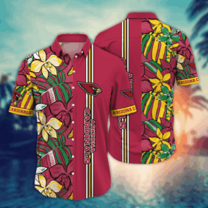 Arizona Cardinals NFL Flower Hawaii Shirt   For Fans, Summer Football Shirts
