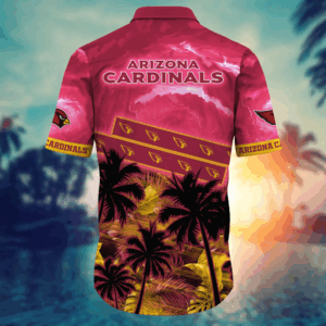 Arizona Cardinals NFL Flower Hawaii Shirt  For Fans, Summer Football Shirts