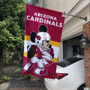 Arizona Cardinals x Mickey Football Flag, NFL Premium Flag – House Garden Decor Gift
