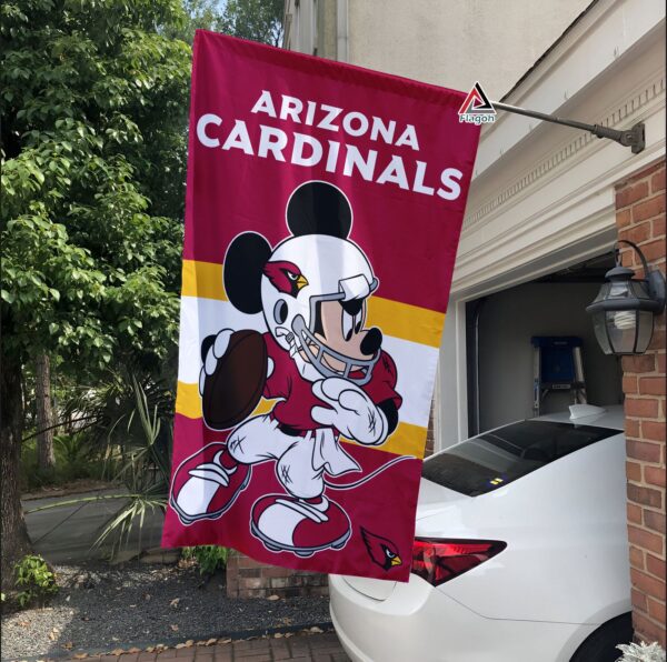 Arizona Cardinals x Mickey Football Flag, NFL Premium Flag – House Garden Decor Gift
