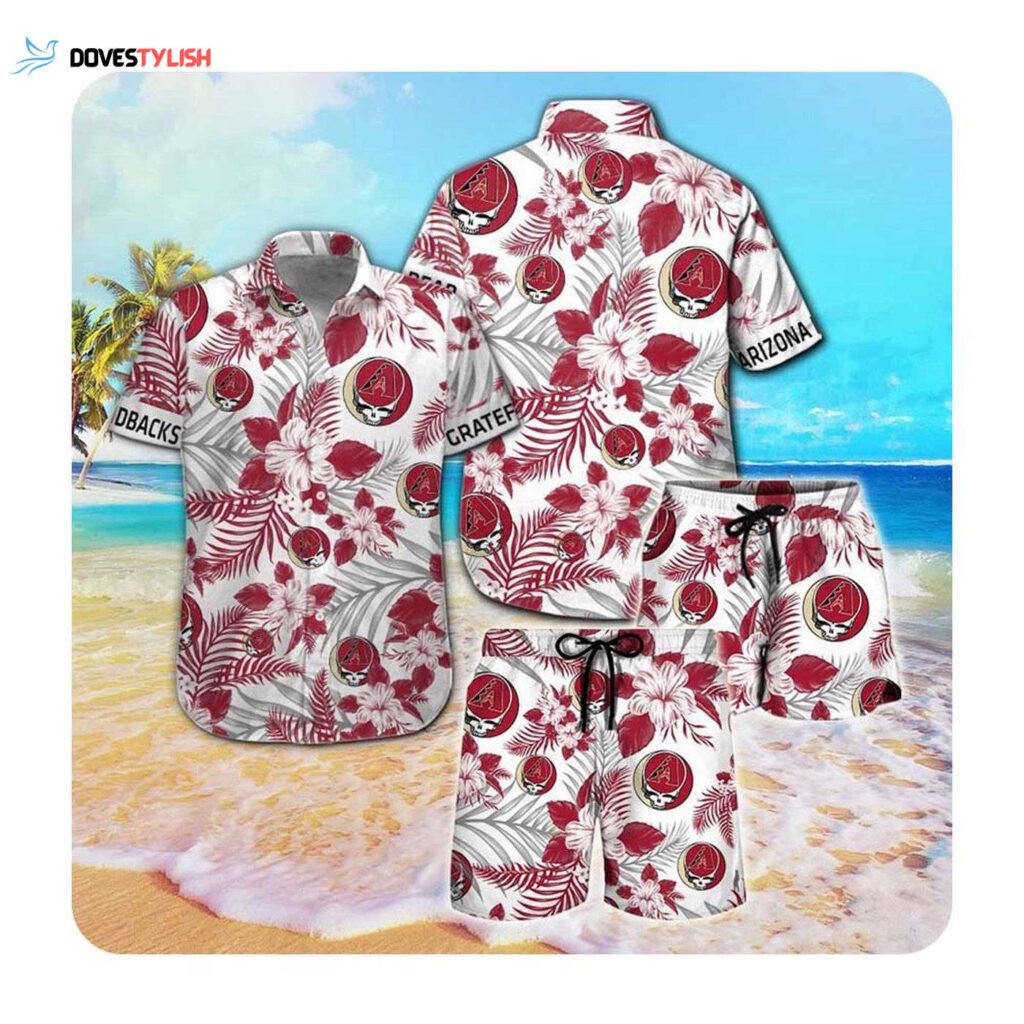 Arizona Diamondbacks Grateful Dead Hawaii Button Up Shirt – Men s Women s Summer Style
