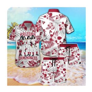 Arizona Diamondbacks and Kiss Hawaii Summer Button Up Shirt for Men and Women