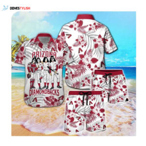 Arizona Diamondbacks and Kiss Hawaii Summer Button Up Shirt for Men and Women