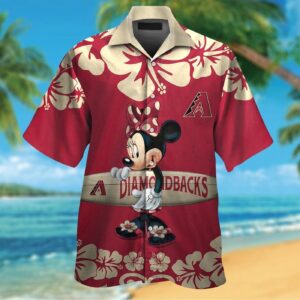 Arizona Diamondbacks Minnie Mouse Hawaiian Shirt Set for Men Women Kids