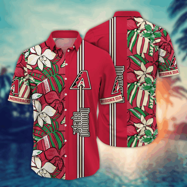 Arizona Diamondbacks MLB Flower Hawaii Shirt   For Fans, Summer Football Shirts