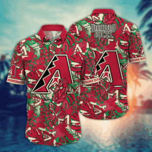 Arizona Diamondbacks MLB Flower Hawaii Shirt   For Fans, Summer Football Shirts
